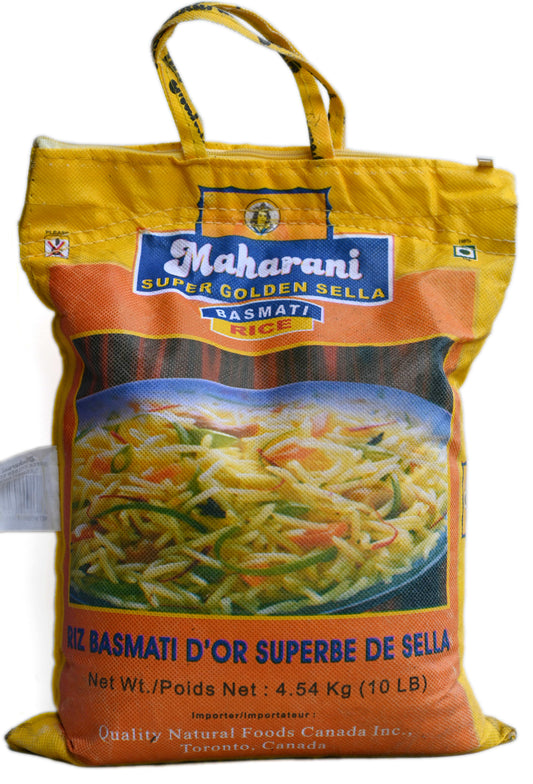 Maharani Golden Sella Rice 10lb - Flour & Grains