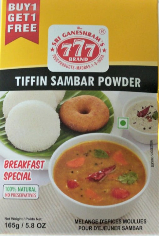 777 Tiffin Sambar Powder 165g